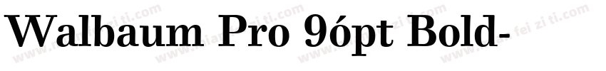 Walbaum Pro 9ópt Bold字体转换